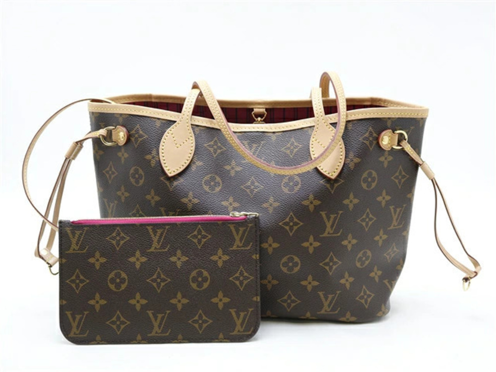 LOUIS VUITTON Neverfull Tote Bag Monogram Pivoine